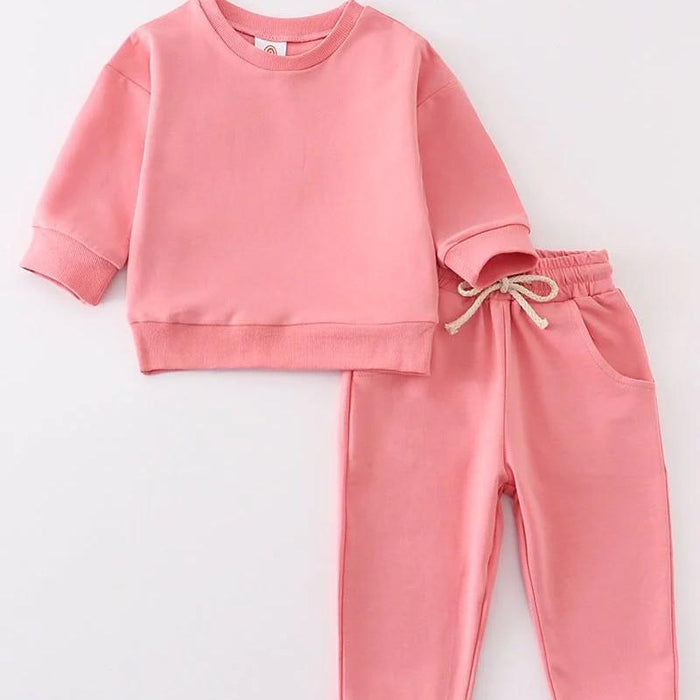 Pink sweatshirt & pants set