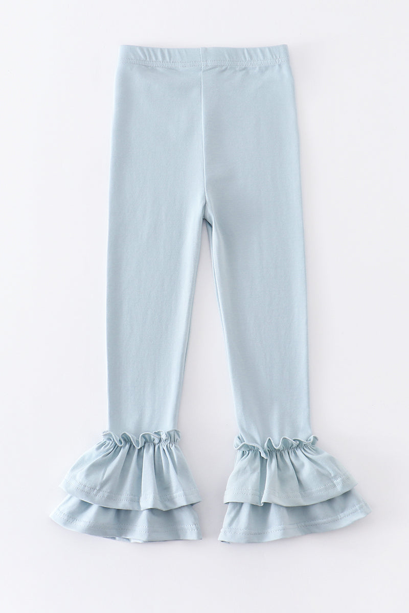 Light blue ruffle double layered pants