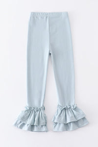 Light blue ruffle double layered pants