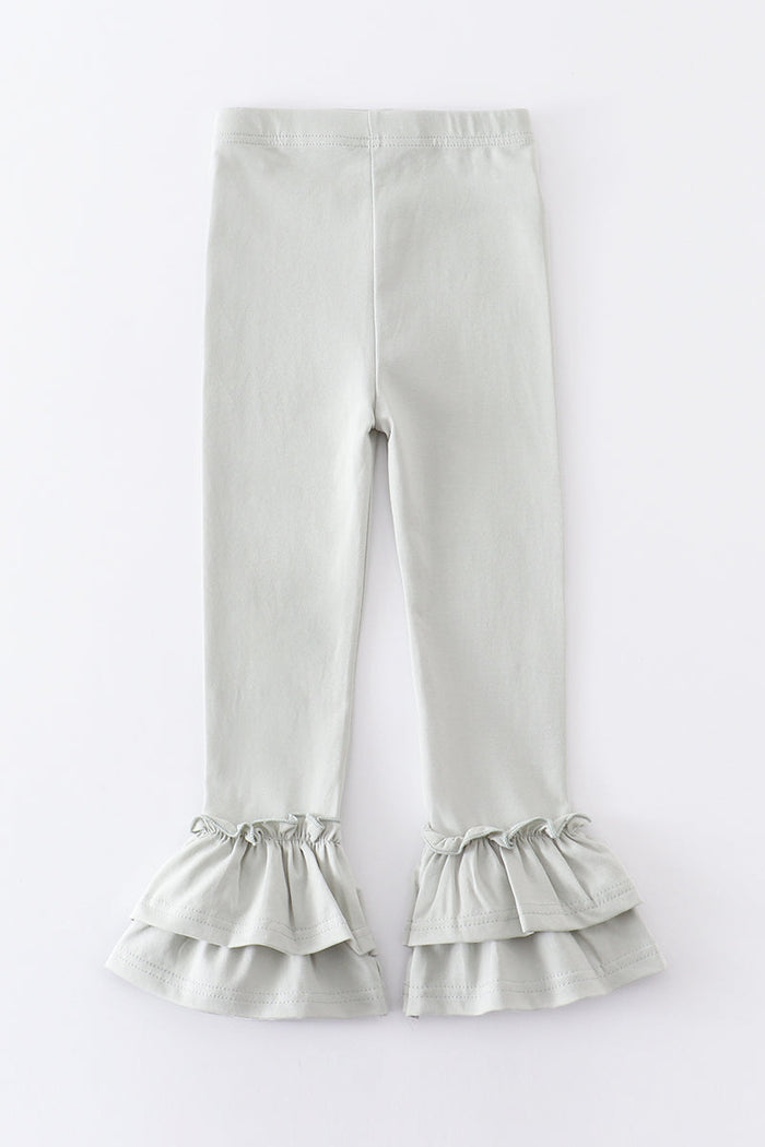Mint ruffle double layered pants