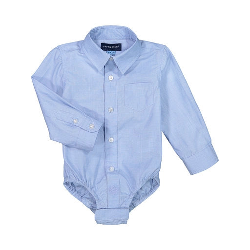 Infant Blue Chambray Button Down