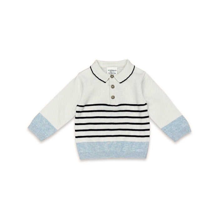 Stripe Sweater Knit Baby Pullover & Pants 2pc Set (Organic)