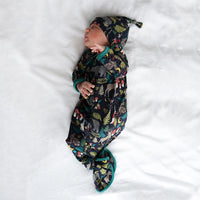 Night Forest Bamboo Gown and Hat Newborn Baby