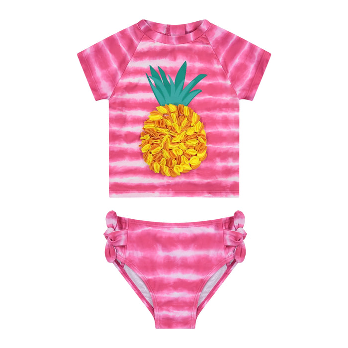 Girl's Rashguard Swim Set -Pineapple