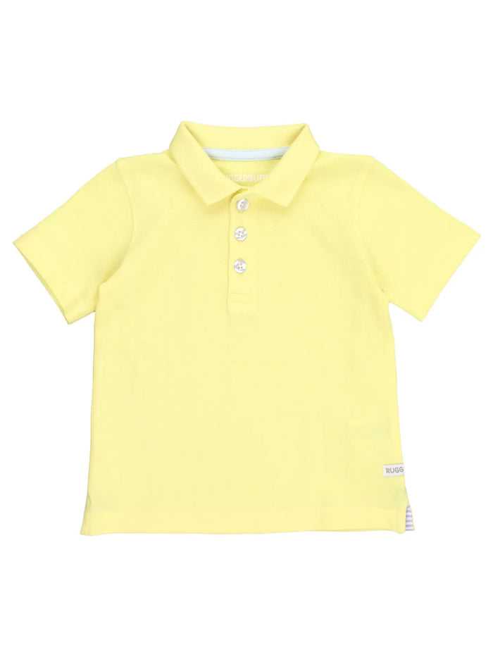 Yellow Pique Short Sleeve Polo Shirt