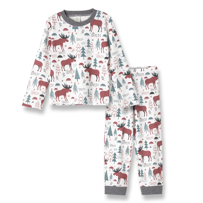 Boy's Moose Tracks Bamboo Pajama Set