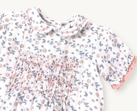 Charlotte Floral Hand-Smocked Baby Dress + Bloomer (Organic)