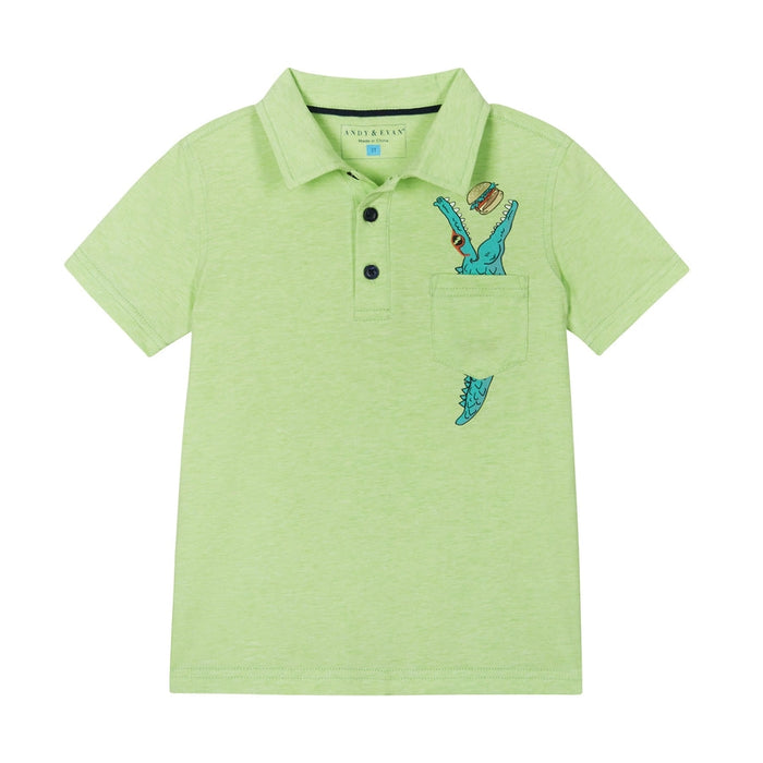 Polo Shirt - Green Croc