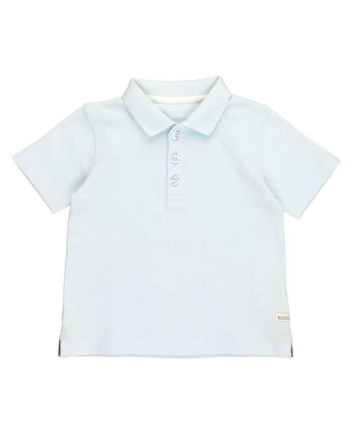 Light Blue Pique Short Sleeve Polo Shirt