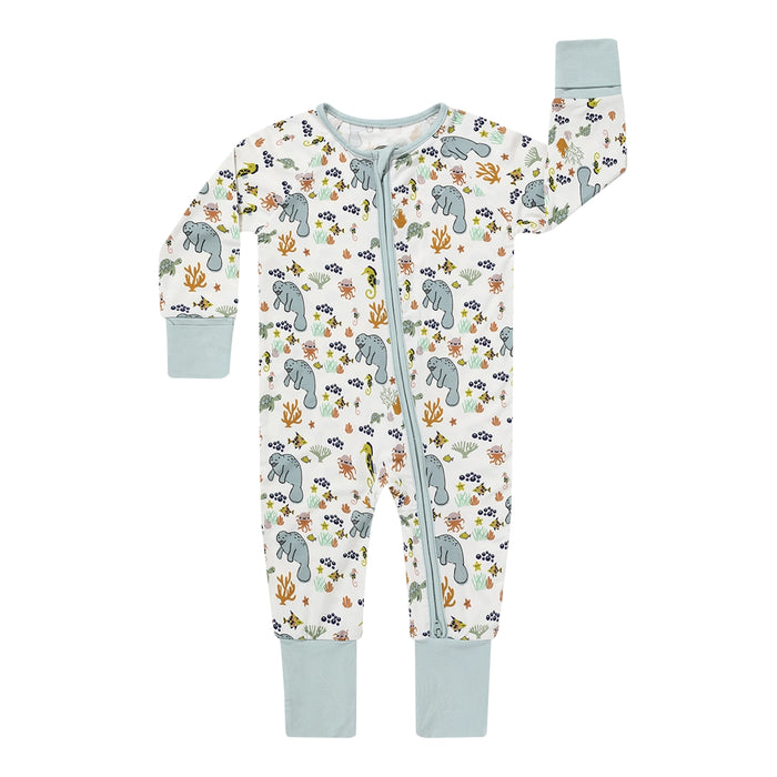 Manatee Romper Bamboo Pajamas and Baby Clothes