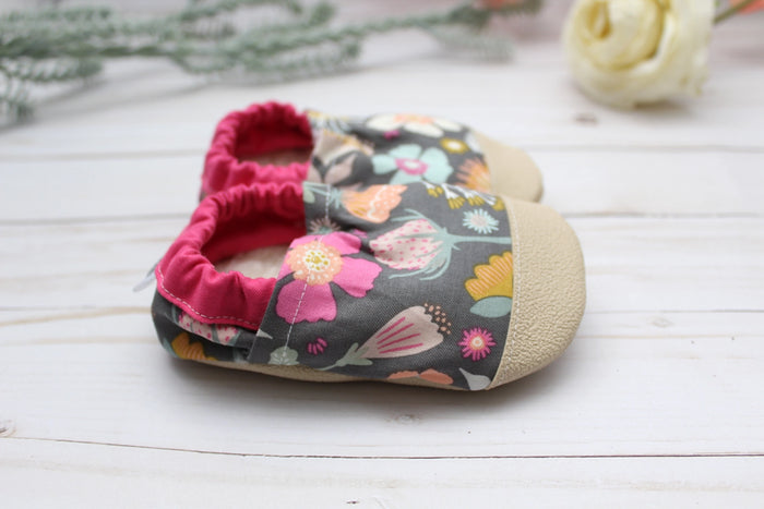 Midnight Floral Baby Shoes