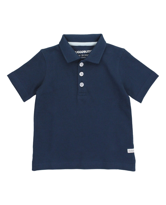 Dark Navy Pique Short Sleeve Polo Shirt