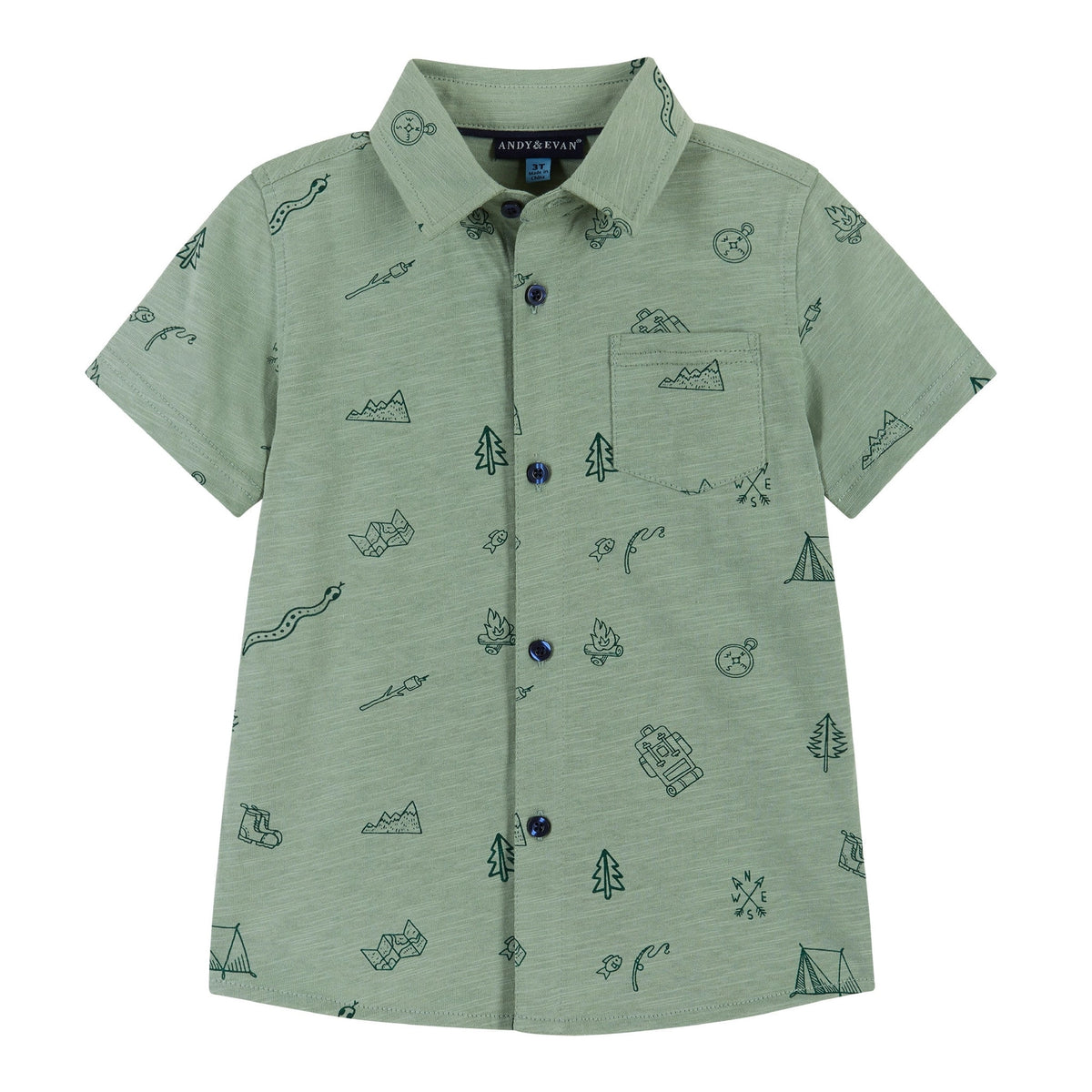 Short Sleeve Knit Button-down Shirt  Outdoor Adventurer