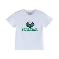 Pickleball T-Shirt and Green Gingham Shorts Set