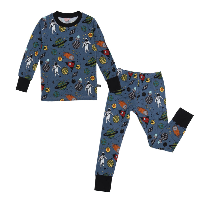 Stormy Space Doodle Two-Piece Bamboo Pajamas