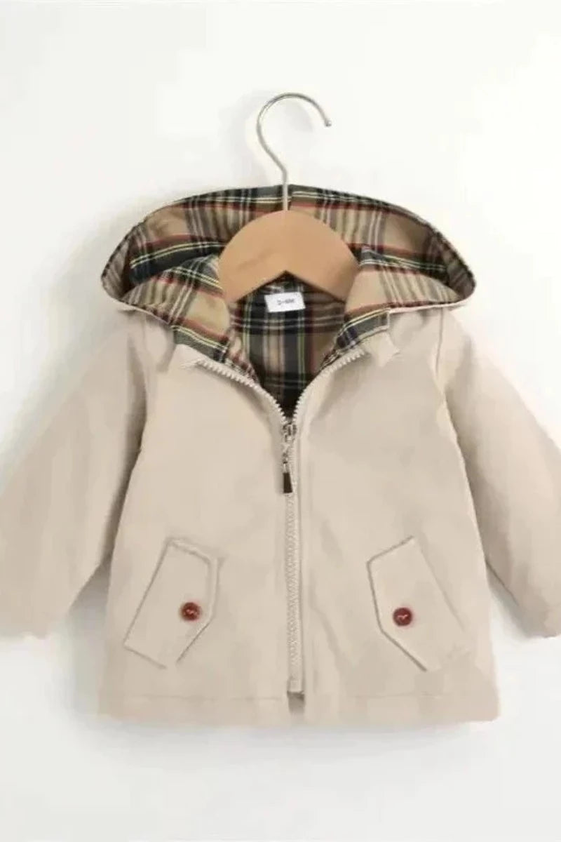 100% Cotton Baby Hooded Windbreaker Coat Jacket - Doodlebug Kidz