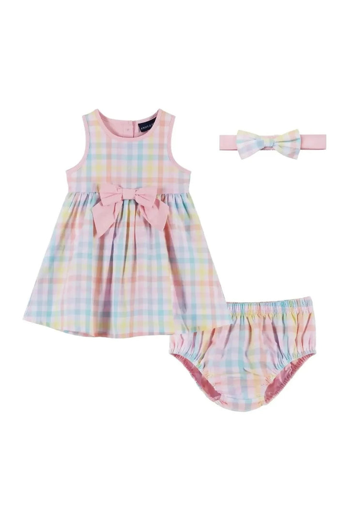 Baby Girl's Gingham Sun Dress - Easter Plaid - Doodlebug Kidz