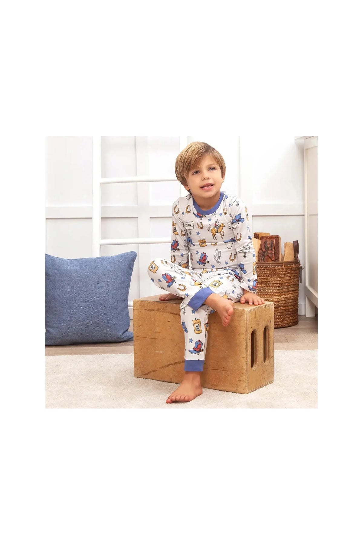 Boy's Western Cowboy Bamboo Pajama Set - Doodlebug Kidz