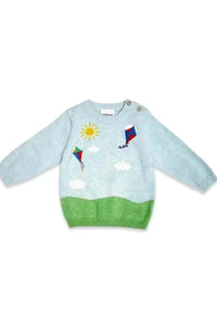 Clouds & Kite Jacquard Knit Baby Pullover (Organic Cotton) - Doodlebug Kidz