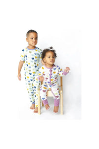 Little Love Hearts Toddler Kids Bamboo Pajama Set - Doodlebug Kidz