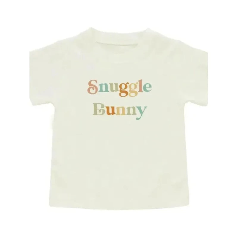 Snuggle Bunny Easter Bunny Cotton Toddler Kids Tee Shirt - Doodlebug Kidz